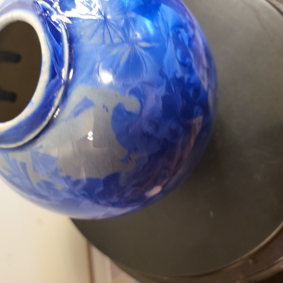 Wizard of Clay Blue Crystalline Vase 5.5" - Picture 5 of 11